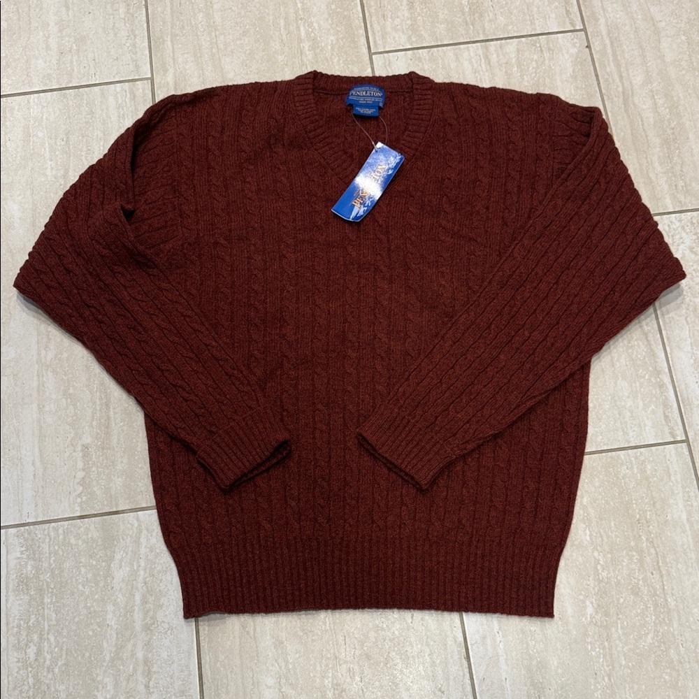Pendleton Rust Colored V-Neck Sweater